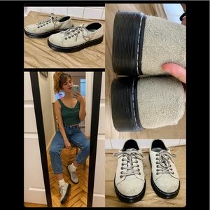 Gray Dr. Martens Oxfords